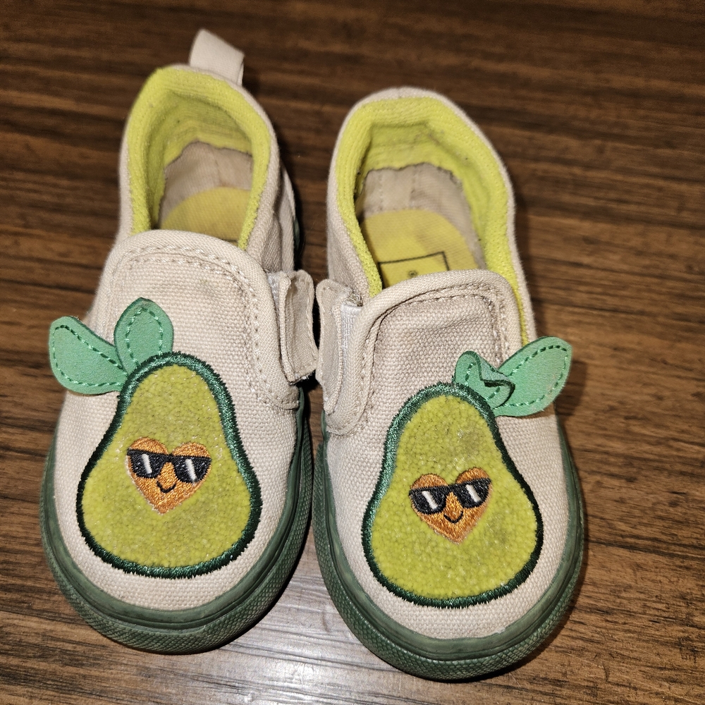 Vans Avocado Baby Shoes - Green and Cream Toddler 4